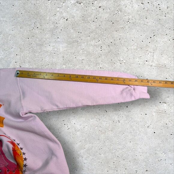 AC/DC Let There Be Rock 1977 Pink Sweatshirt Women’s Small Crewneck Pullover - Picture 10 of 10